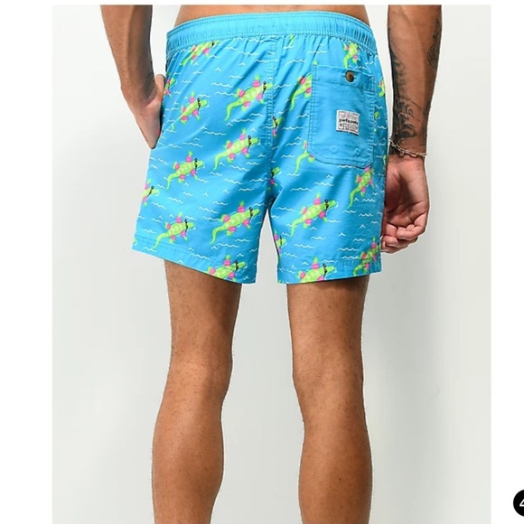 Party Pants Men’s Neon Lazy River Swim Trunks Board Shorts size small - Picture 3 of 14